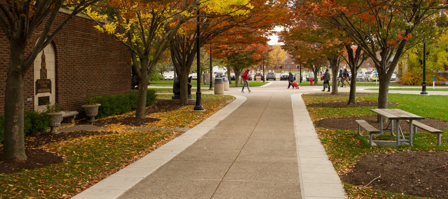 Fall campus scenics at SUNY Buffalo State.